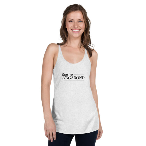 Rogue & Vagabond Women's Racerback Tank - Black Logo - Image 3